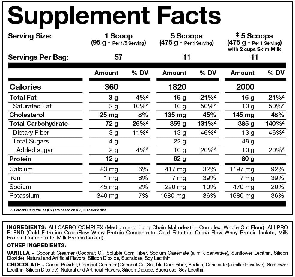 allmax-nutrition-all-mass-advanced-muscle-gainer-chocolate-12-lbs-with-2000-calories-zero-trans-fat-5