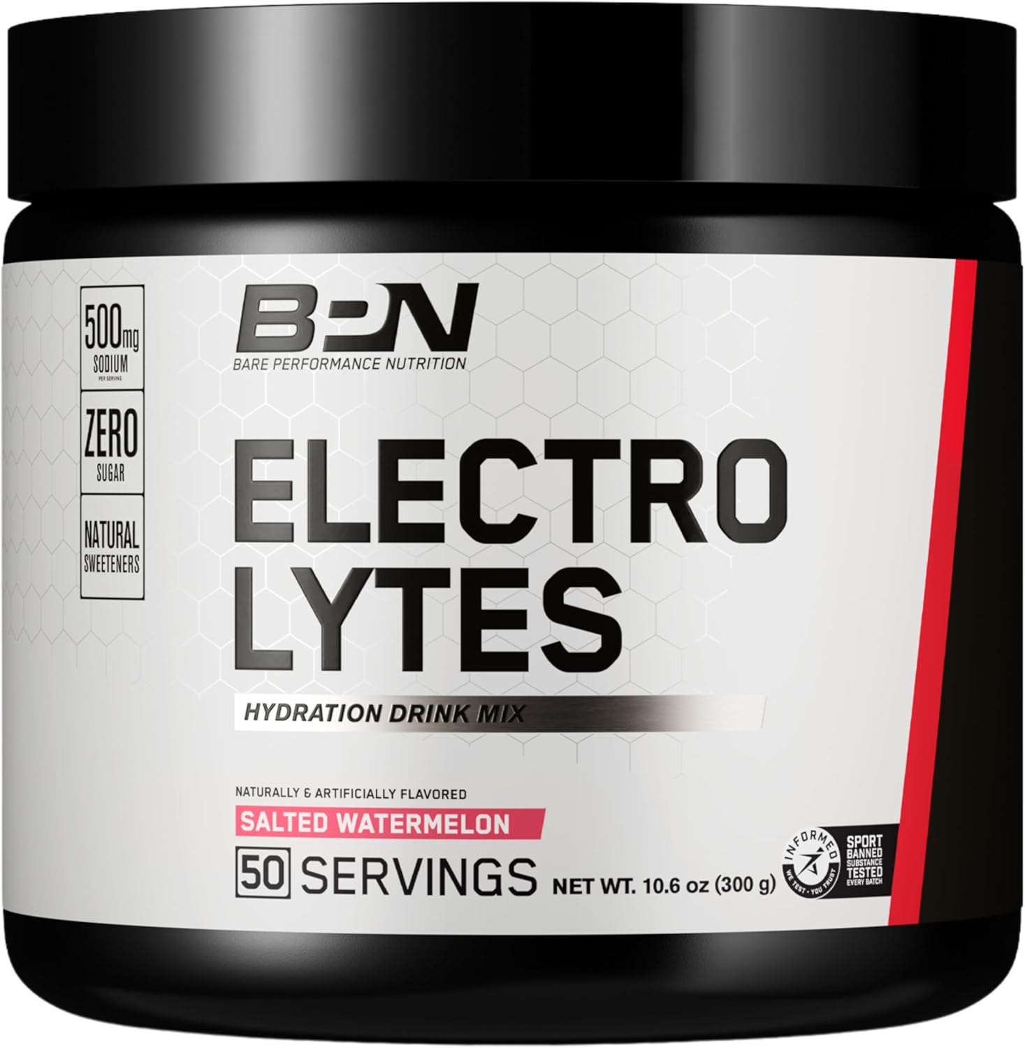 Sugar-Free Keto Electrolyte Hydration Drink Mix - Salted Watermelon Flavor by BARE PERFORMANCE NUTRITION - Espot.com.au
