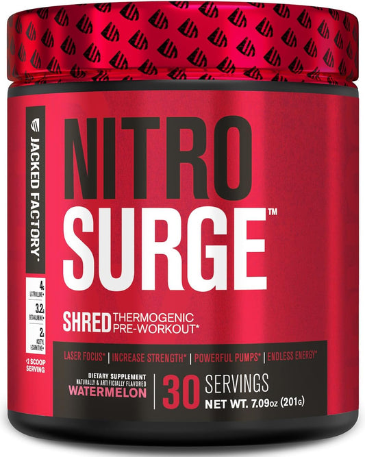 nitrosurge-shred-pre-workout-supplement---energy-booster-with-instant-strength-gains-sharp-focus-and-powerful-pumps---nitric-oxide-booster-preworkout-powder---watermelon-flavor-30-servings-1