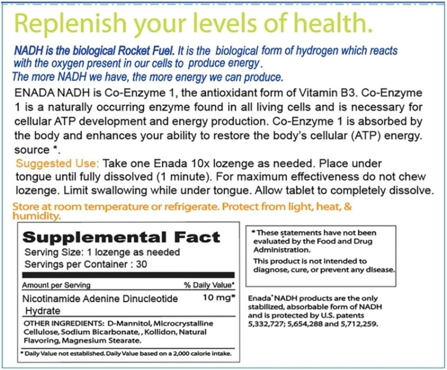 powerful-enada-10x-nadh-supplement---fast-acting-energy-booster-for-jet-lag-athletics-focus---enhances-stamina-mental-clarity---30-lozenges-2