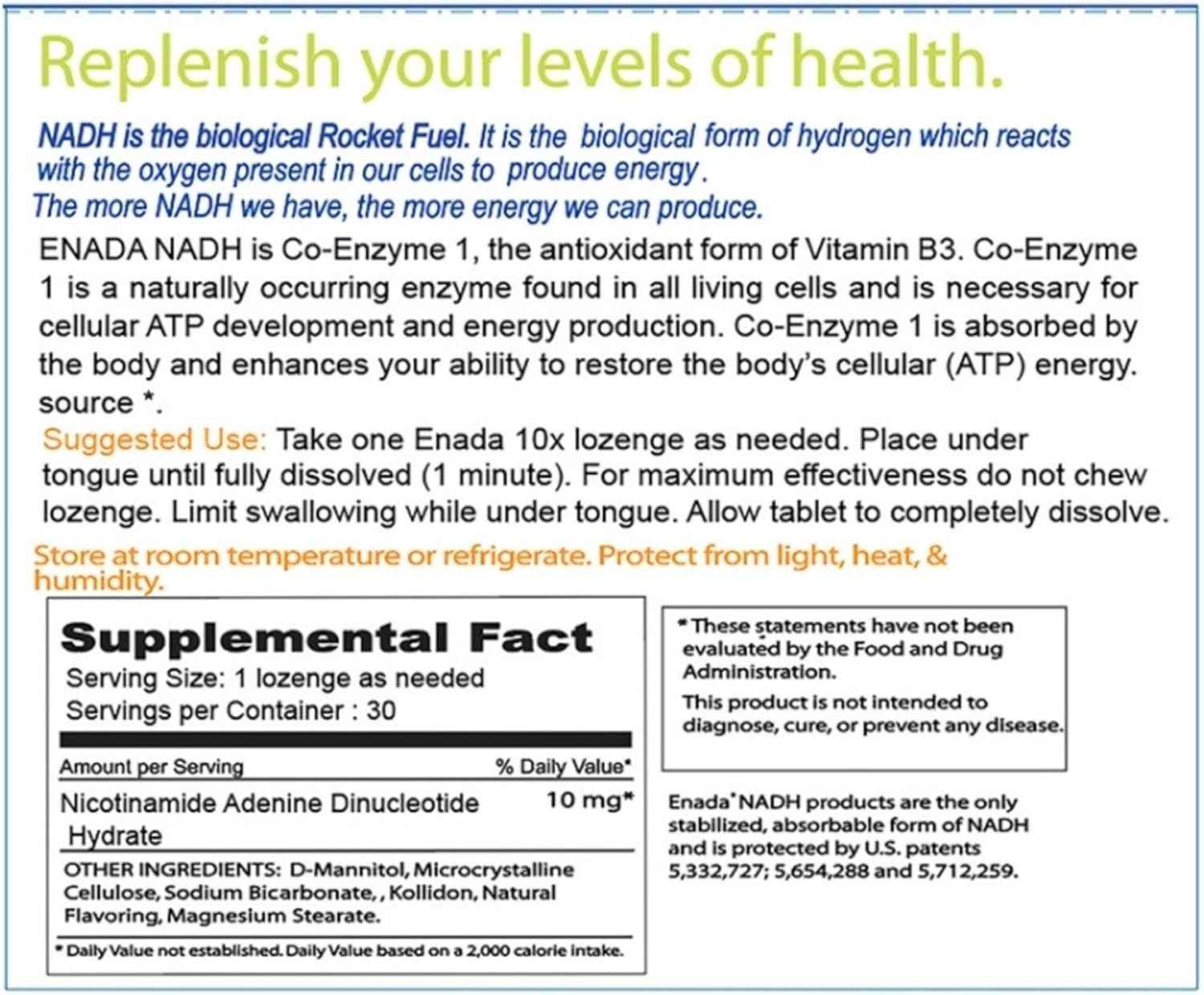 powerful-enada-10x-nadh-supplement---fast-acting-energy-booster-for-jet-lag-athletics-focus---enhances-stamina-mental-clarity---30-lozenges-2