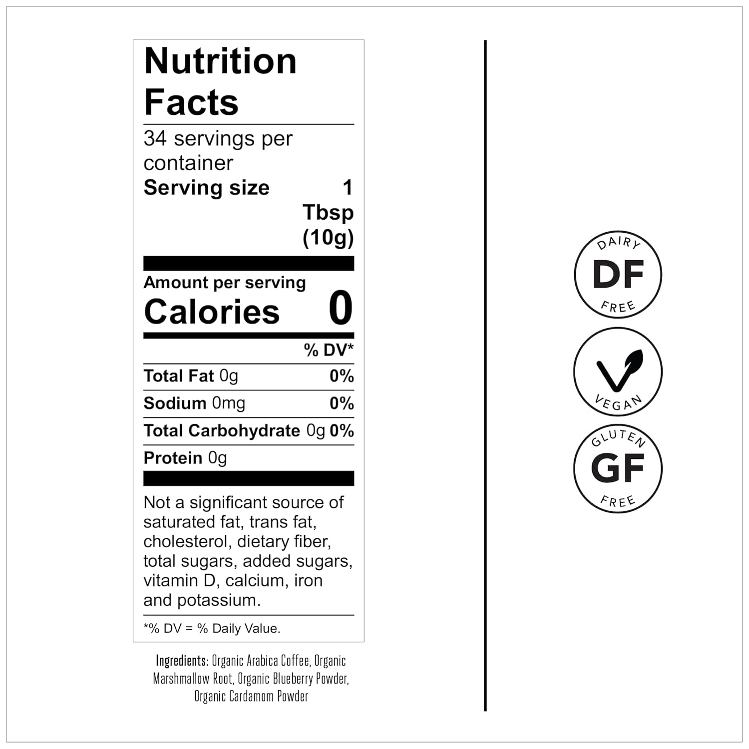 Organic Medium Roast Caffeinated Soothe Coffee with Stomach-Friendly Ingredients - 12 oz Bag - Marshmallow Root, Cardamom, Blueberry Powder - Laird Superfood - Espot.com.au