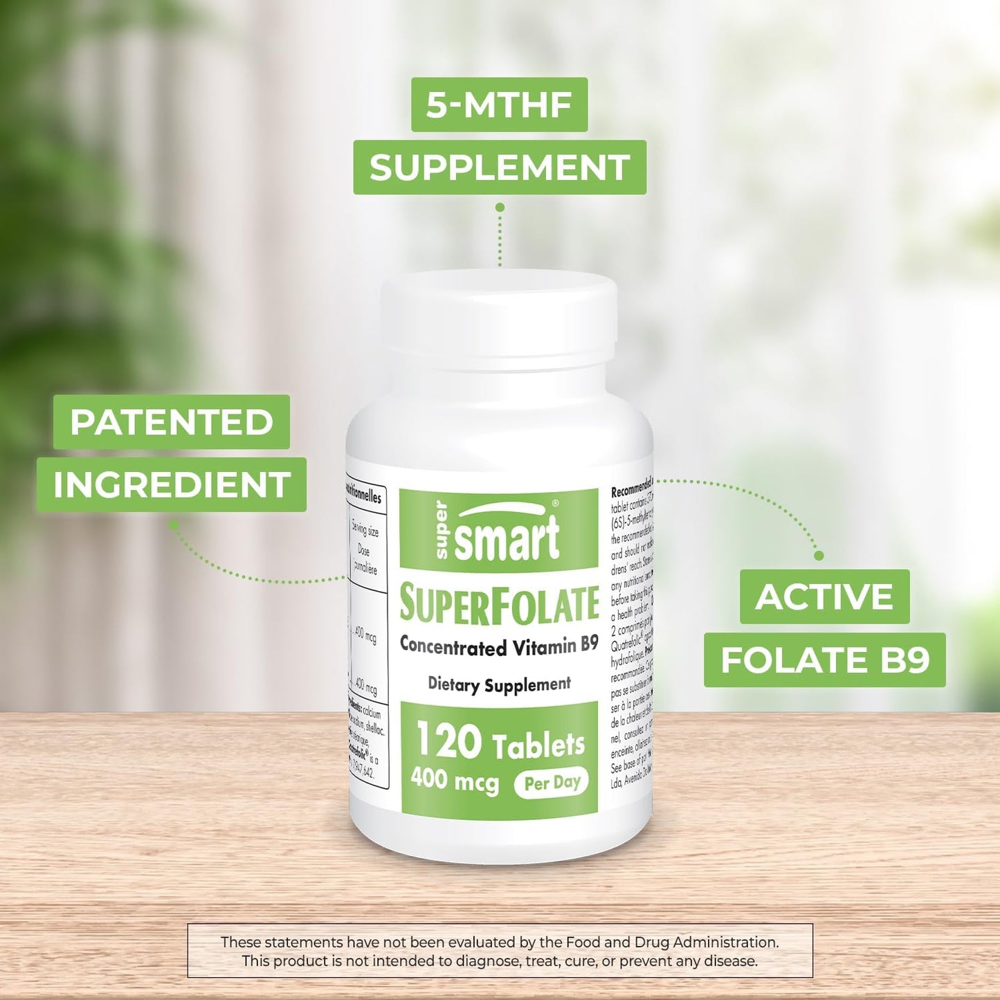 superfolate-400mcg---quatrefolic-5-mthf-supplement---active-folate-vitamin-b9---120-tablets---patented-bioavailable---non-gmo-gluten-free-2