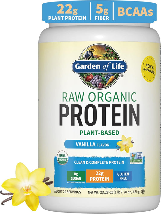 organic-vanilla-vegan-protein-powder-with-22g-plant-based-protein-bcaas-probiotics-digestive-enzymes---garden-of-life-gluten-lactose-free---15-lb-1