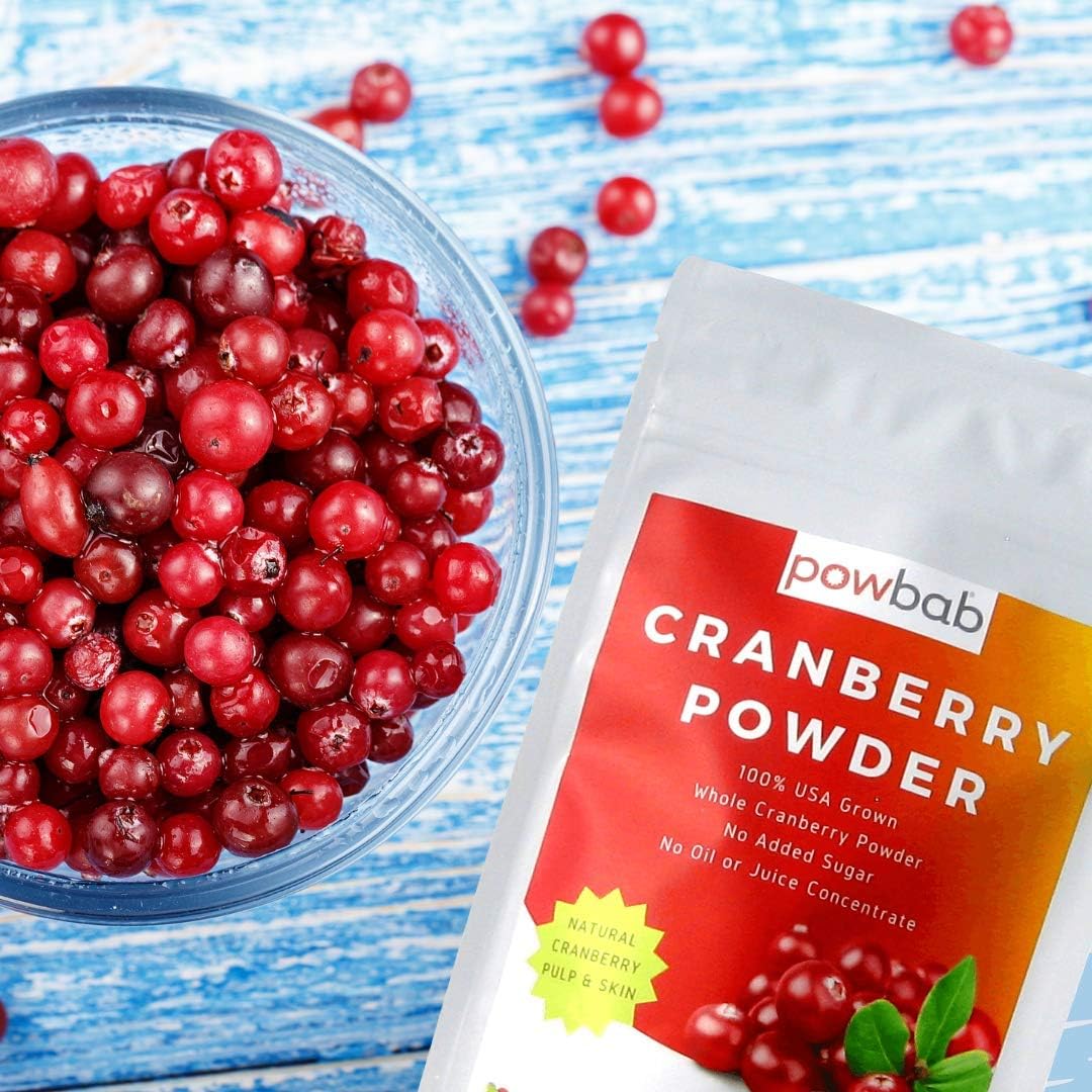 Organic USA Grown Cranberry Powder Supplement for Women's Urinary Tract Health - Unsweetened, No Added Sugar, Pure Fruit, Non-Freeze Dried (3.5 Oz) - Espot.com.au