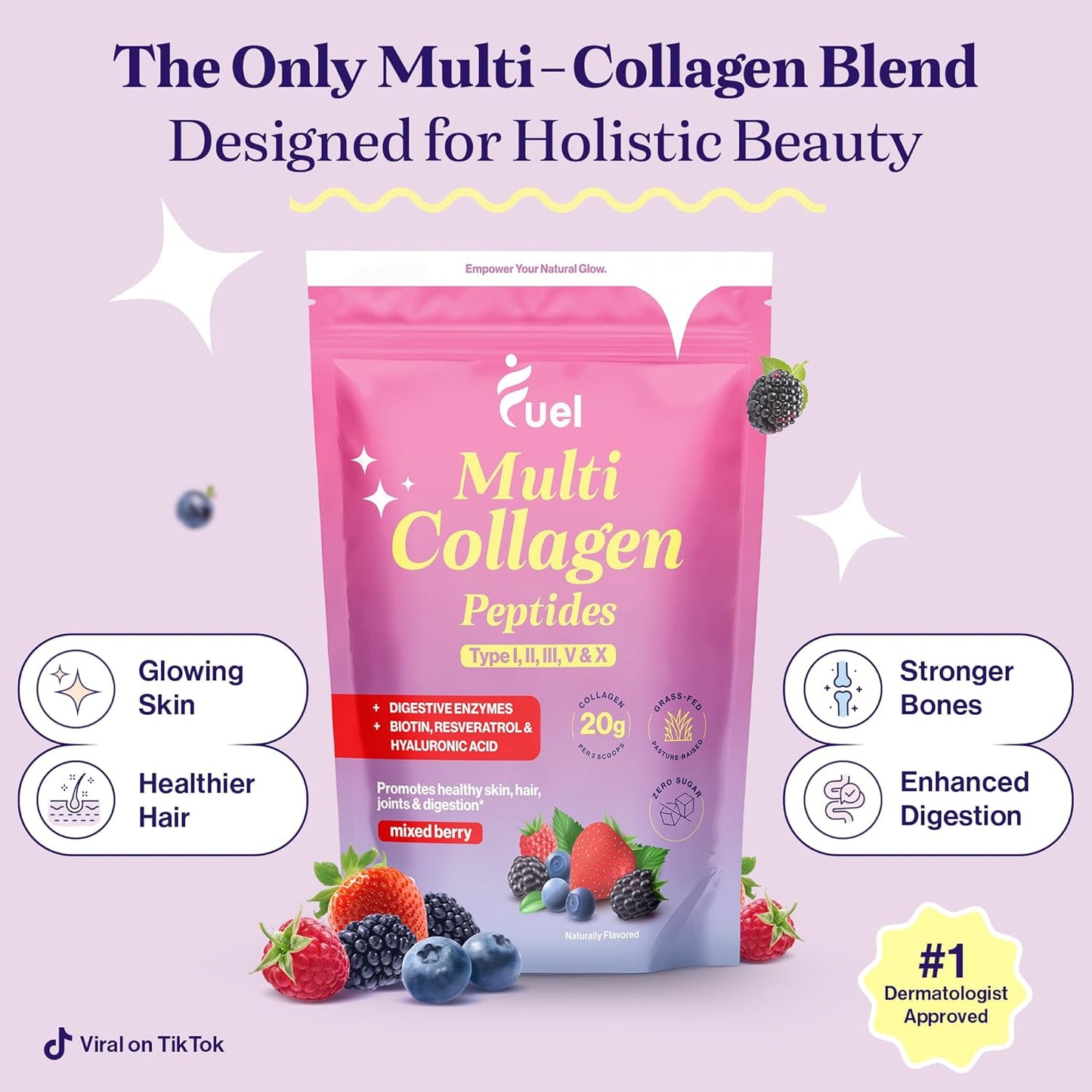 mixed-berry-french-vanilla-collagen-drink-powder-for-women---with-hyaluronic-acid-vitamin-c-tremella-biotin---supports-skin-hair-nail-health---fuel-collagen-peptides-4