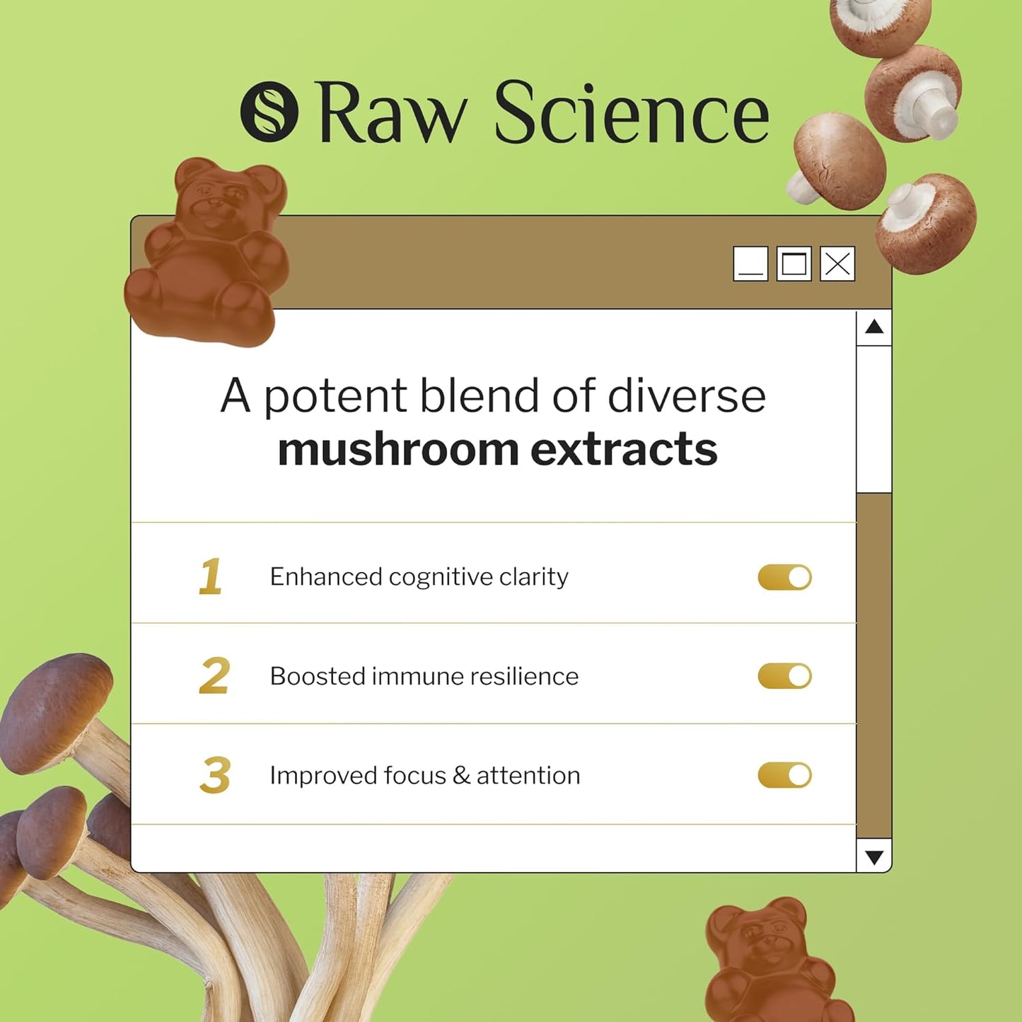 nootropic-mushroom-complex-gummies-for-memory-focus---lions-mane-cordyceps-shiitake-reishi-chaga-enoki-oyster---60-gummies-7
