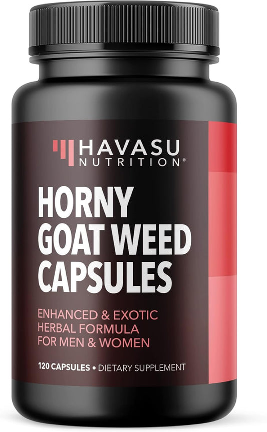 Extra Strength Horny Goat Weed Capsules for Men & Women - Boost Performance & Energy with Tongkat Ali, Muira Puama, Saw Palmetto - 2 Month Supply - Espot.com.au
