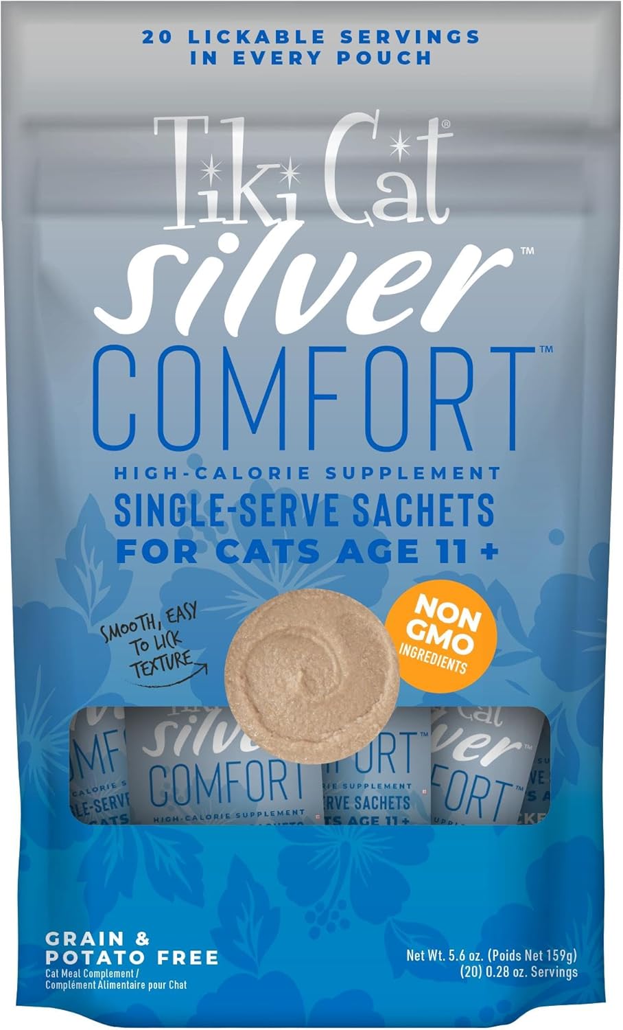 tiki-pets-tiki-cat-silver-comfort-chicken-chicken-liver-recipe-56-oz---20-sachets-of-028-oz-each---wet-cat-food-pack-1