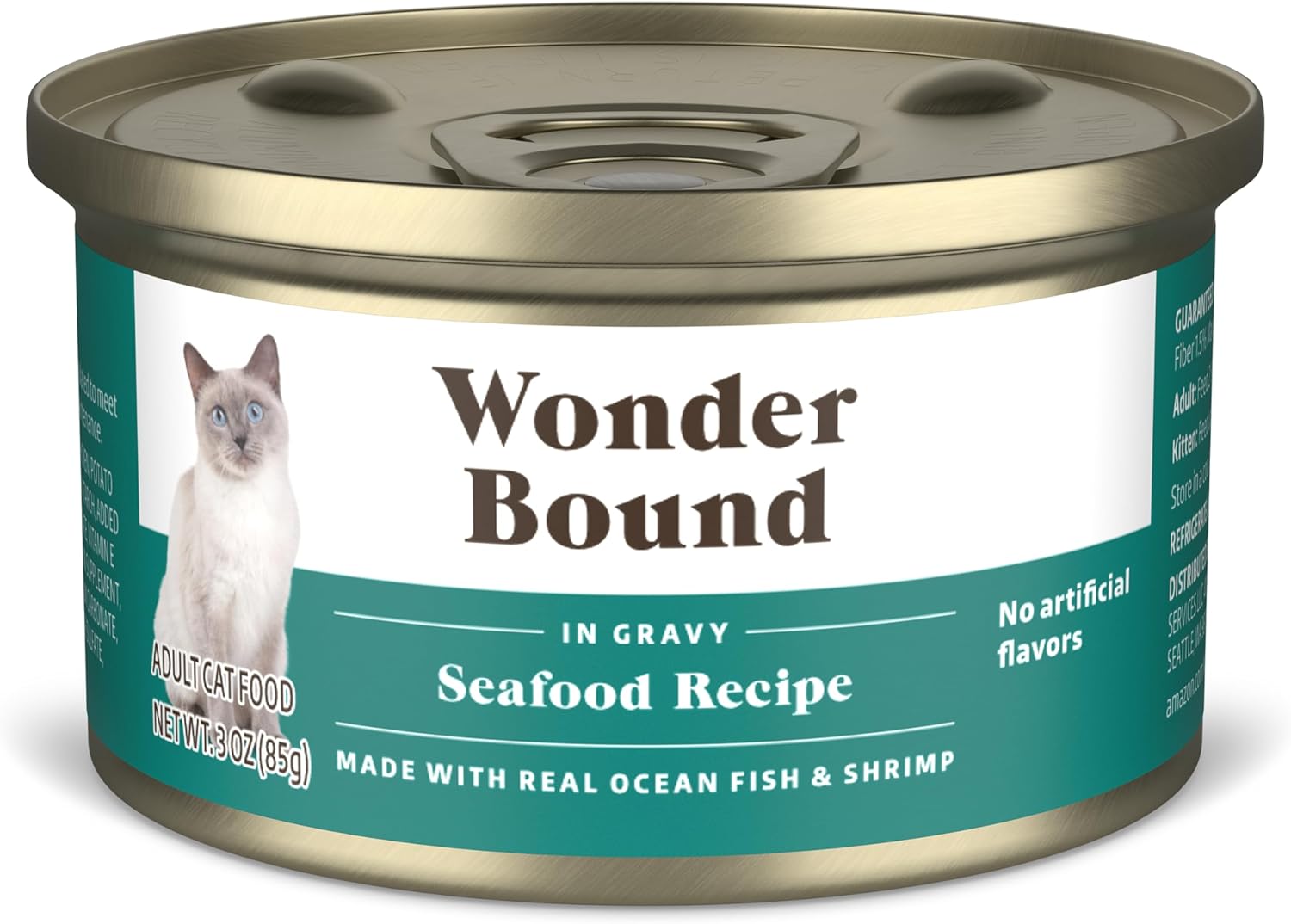 Wonder Bound Wet Cat Food, 3 oz Cans, Pack of 24 - Seafood Gravy Flavor - Espot.com.au