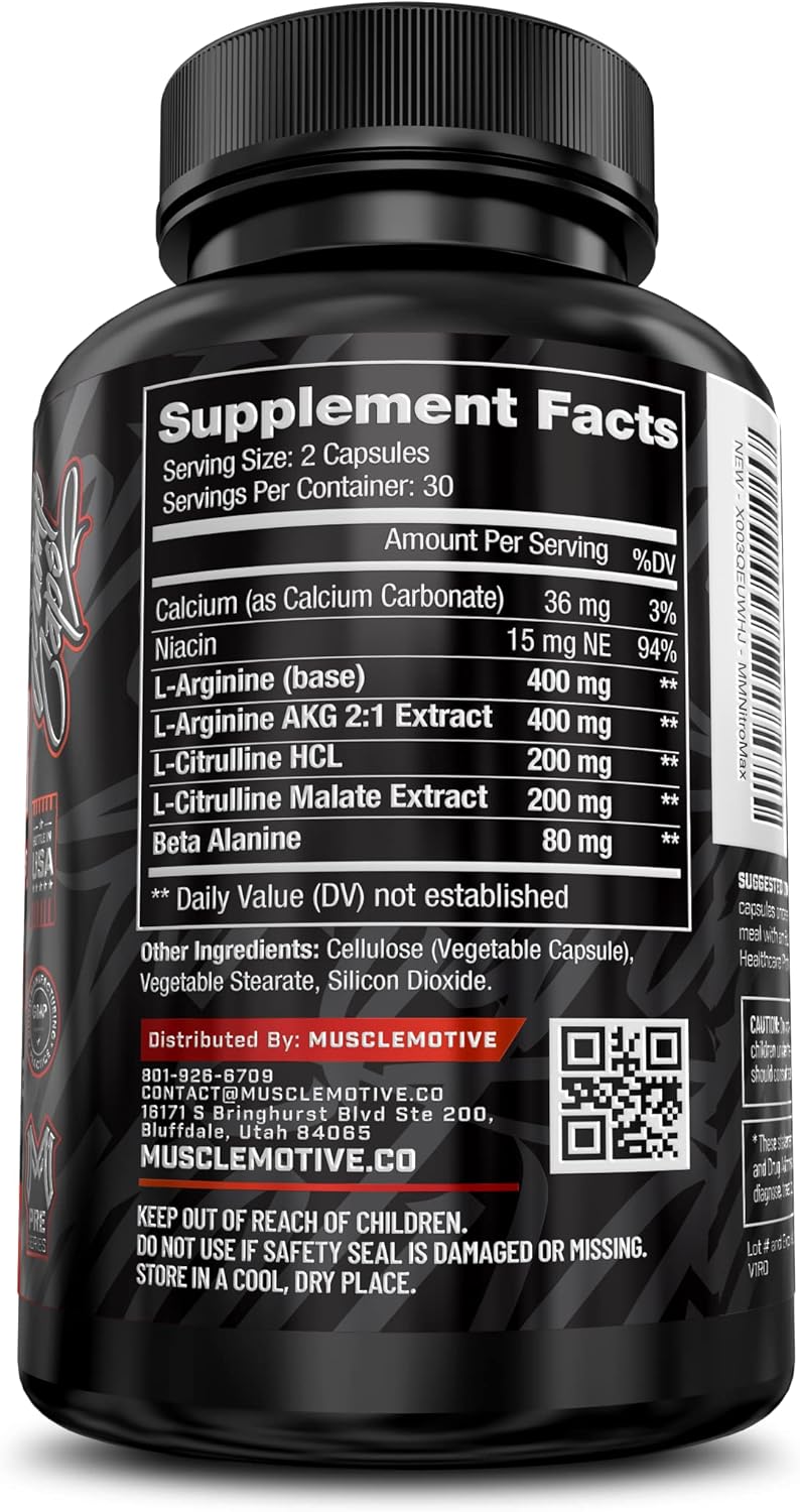 premium-nitric-oxide-booster-for-muscle-growth-energy---l-arginine-l-citrulline-beta-alanine---non-gmo-gluten-free-vegan---pre-workout-supplement---60-capsules-2
