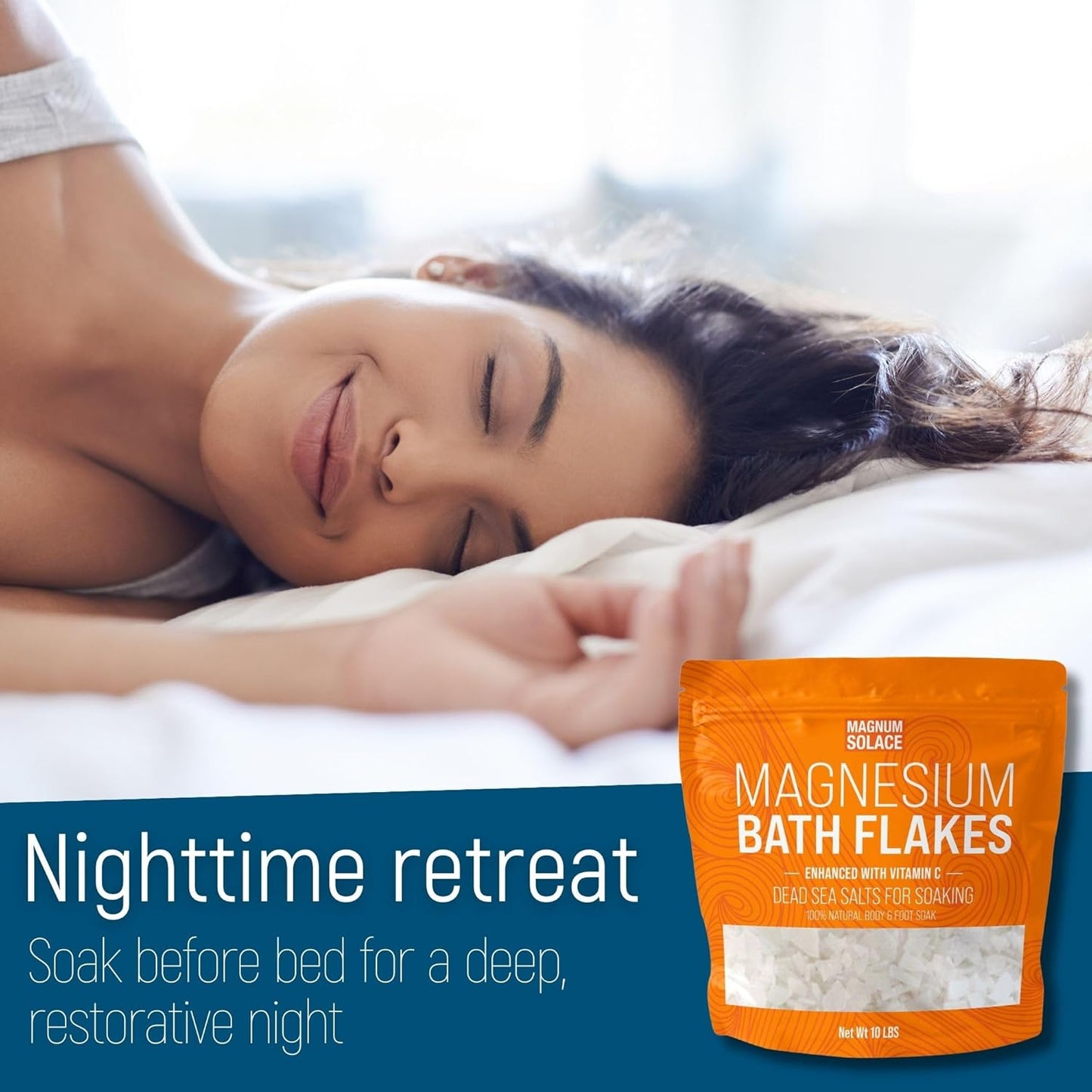Magnesium Flakes and Nighttime Magnesium Cream with added Vitamin C - Ultimate Relaxation Bundle - Espot.com.au