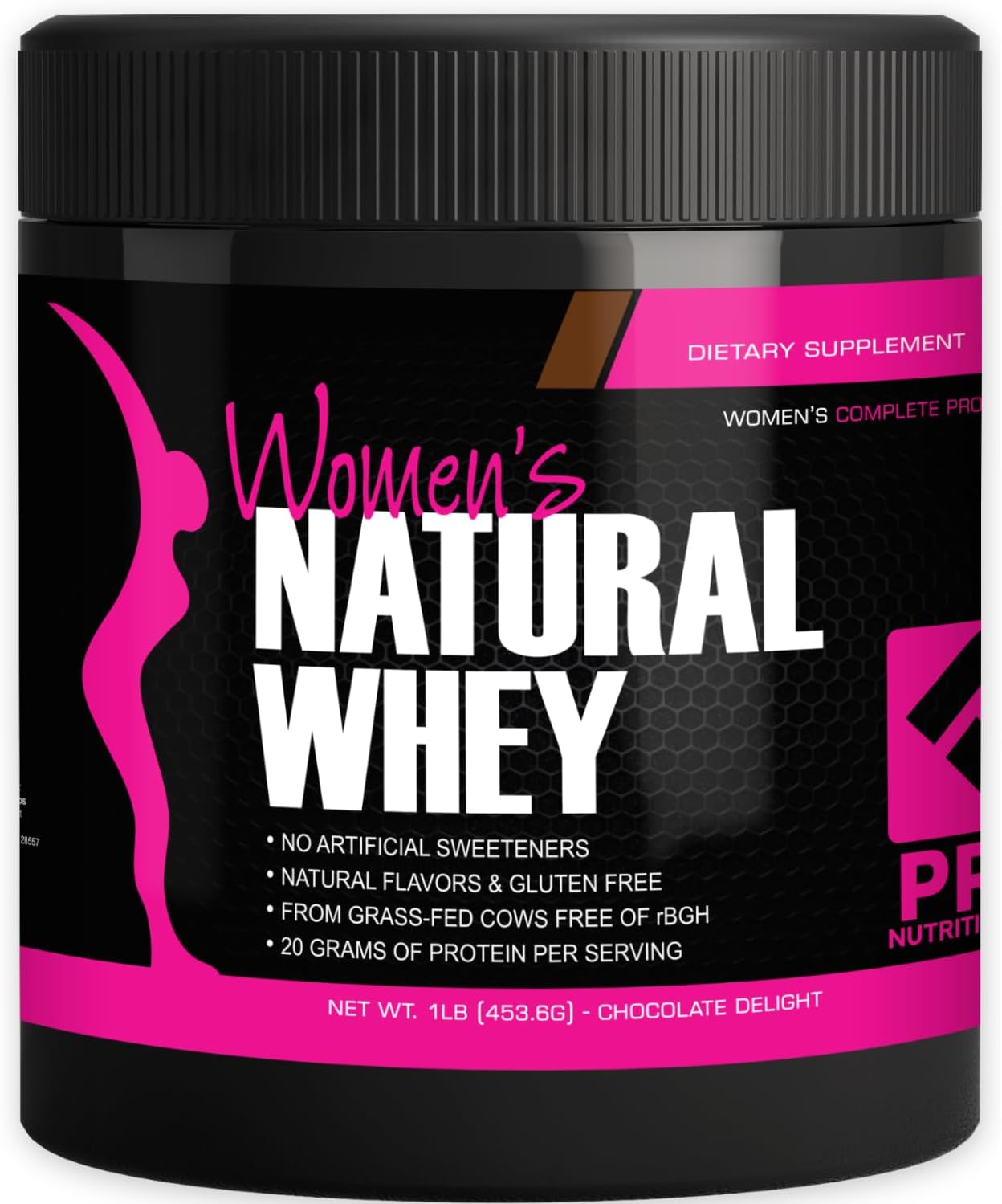 Chocolate Delight Whey Protein Powder for Women - Supports Lean Muscle Mass - Low Carb - Gluten Free - Grass Fed and Rbgh Hormone Free - 1 Lb - Espot.com.au