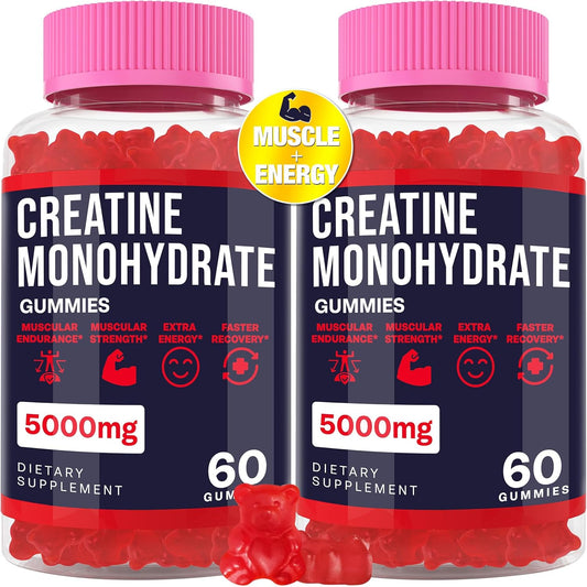 trupretty-creatine-monohydrate-gummies---5g-chewable-pre-workout-energy-supplements-with-taurine-b6-for-strength-muscle-growth-endurance---men-women---2-bottles-1