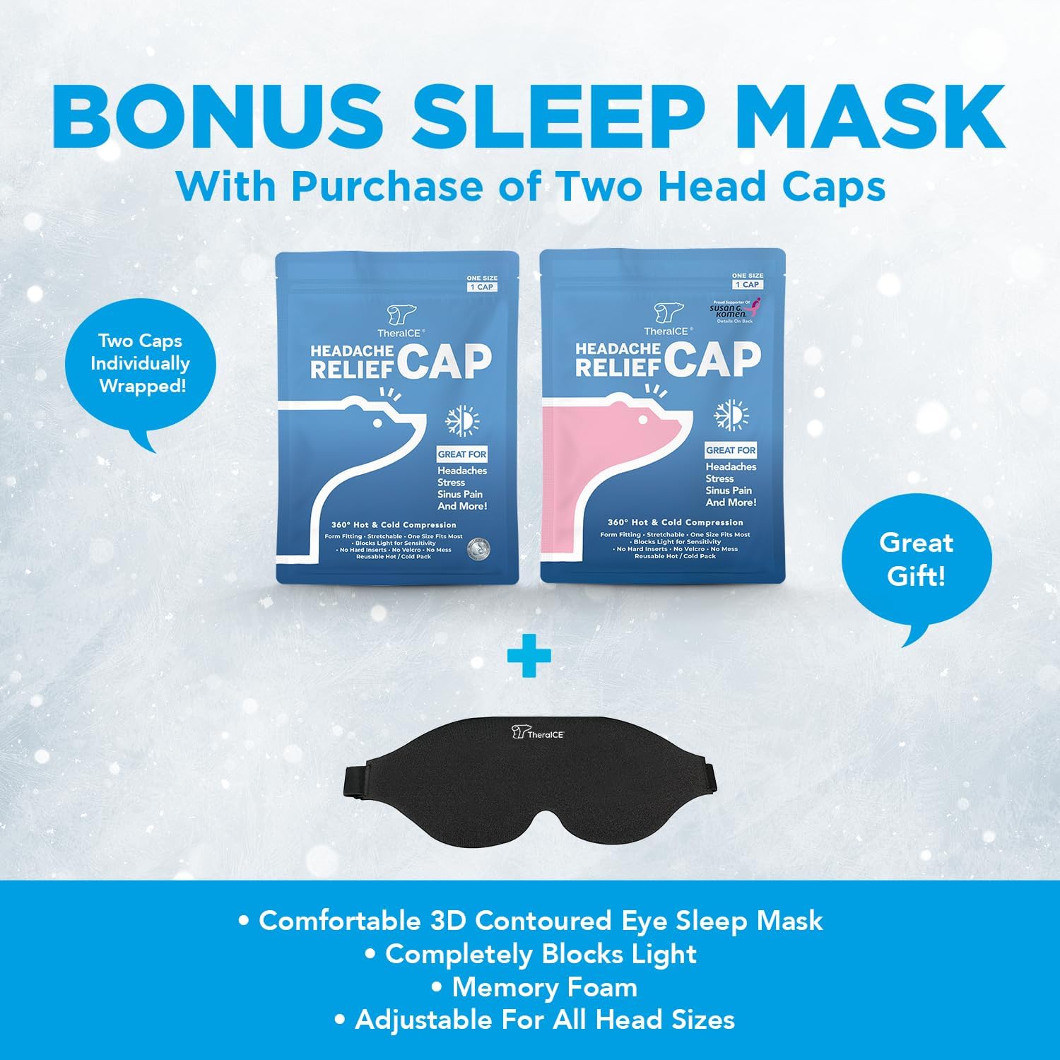 theraice-cooling-gel-migraine-relief-cap---headache-ice-pack-mask-for-tension-stress-hangover---face-cold-compress-head-wrap-for-soothing-relief-4