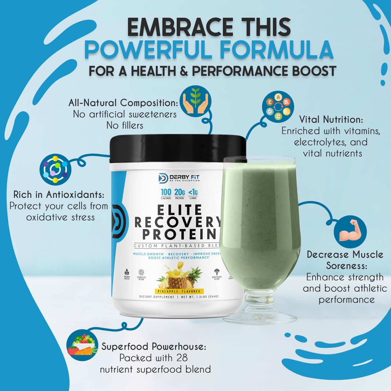 derby-fit-elite-recovery-protein-low-carb-pineapple-delight-powder---gluten-free-vegan-dairy-free---20-servings-3