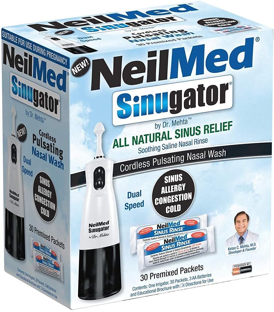 neilmed-sinugator-cordless-pulsating-nasal-irrigator---dual-speed-with-30-premixed-packets-and-batteries---black-2