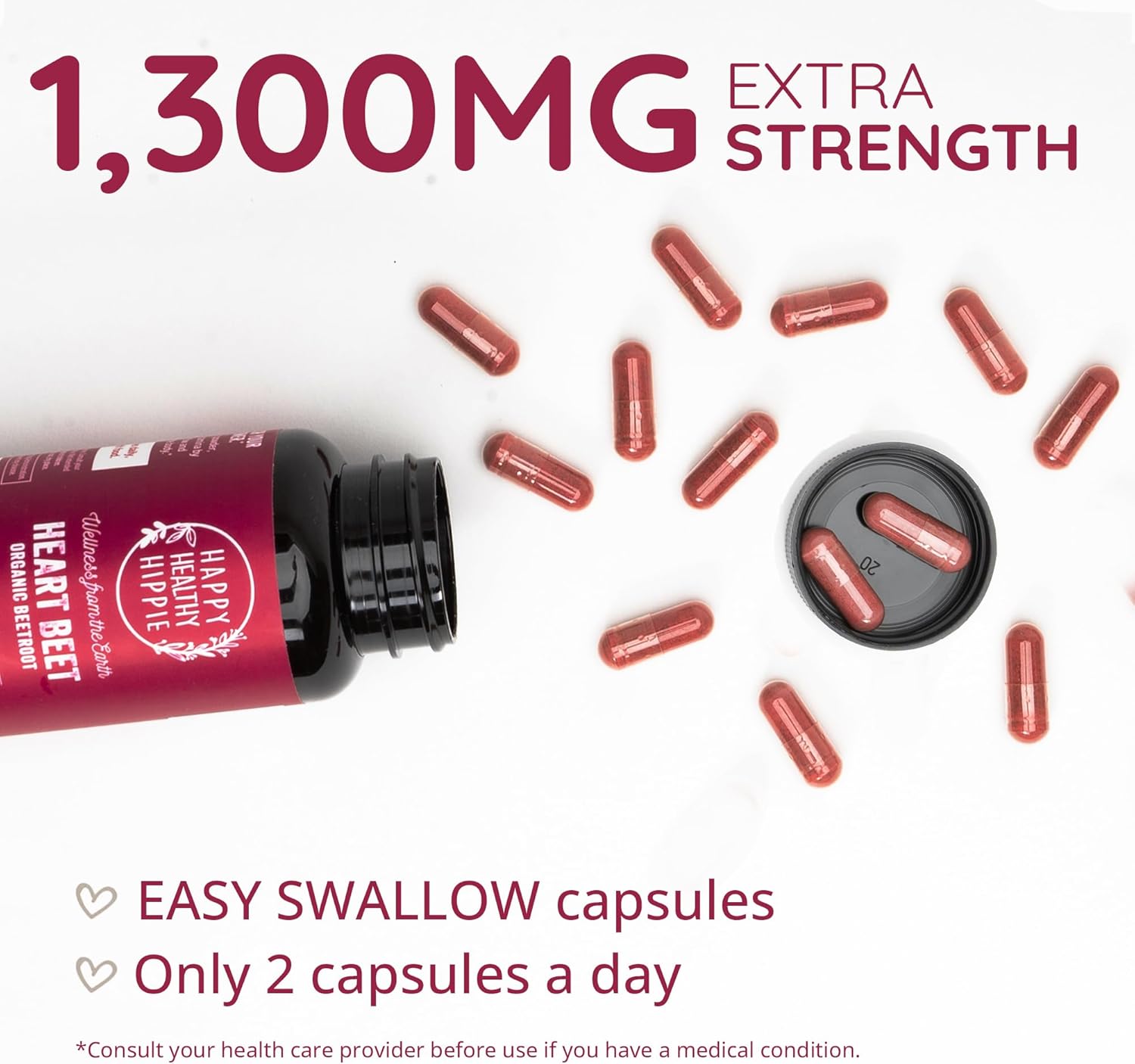 organic-beet-root-capsules-1300mg-superfood---blood-pressure-circulation-support---nitric-oxide-supplement-for-men-women---antioxidant-brain-food---vegan---60-ct-4