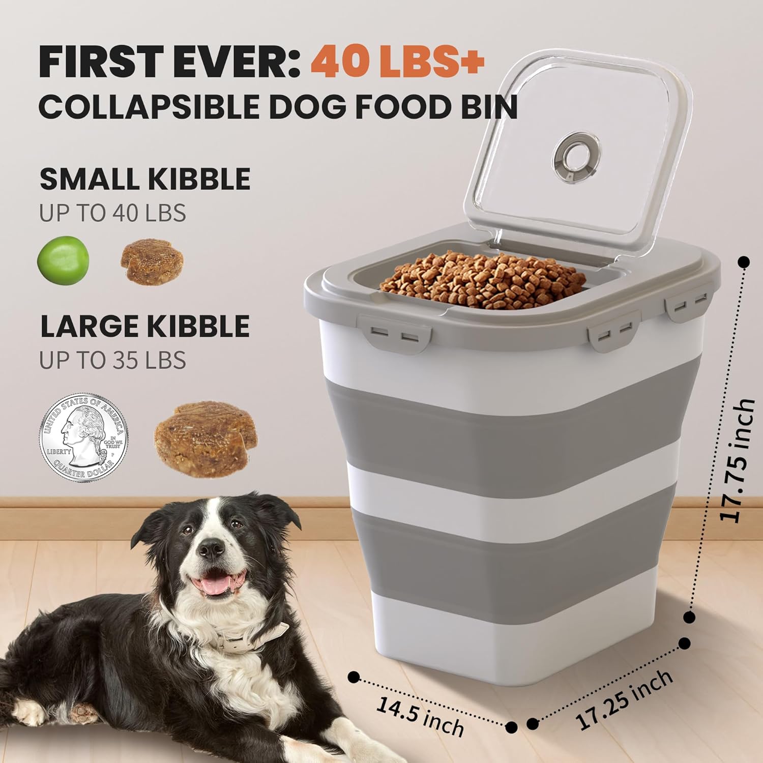 airtight-dog-food-storage-container-for-35-40-lbs-collapsible-with-lid-wheels-date-track---large-pet-food-storage-for-rice-flour-scoop---2-containers-included-3