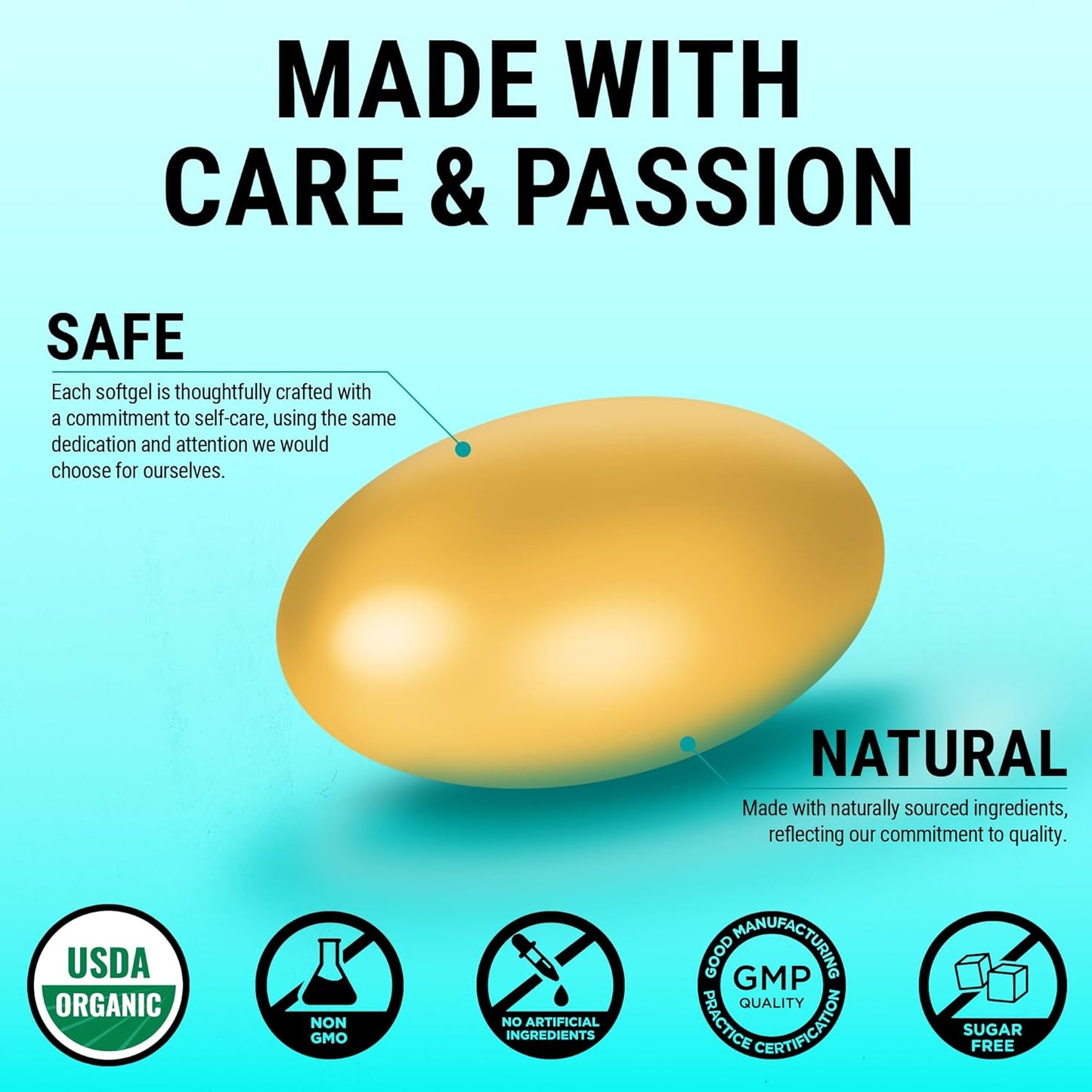 Organic Nattokinase Supplement with Omega 3 Fish Oil for Heart Health - 60 Softgels, 4000 FU, 1200mg DHA/EPA - Cardiovascular and Circulatory Support from Japanese Natto - Espot.com.au