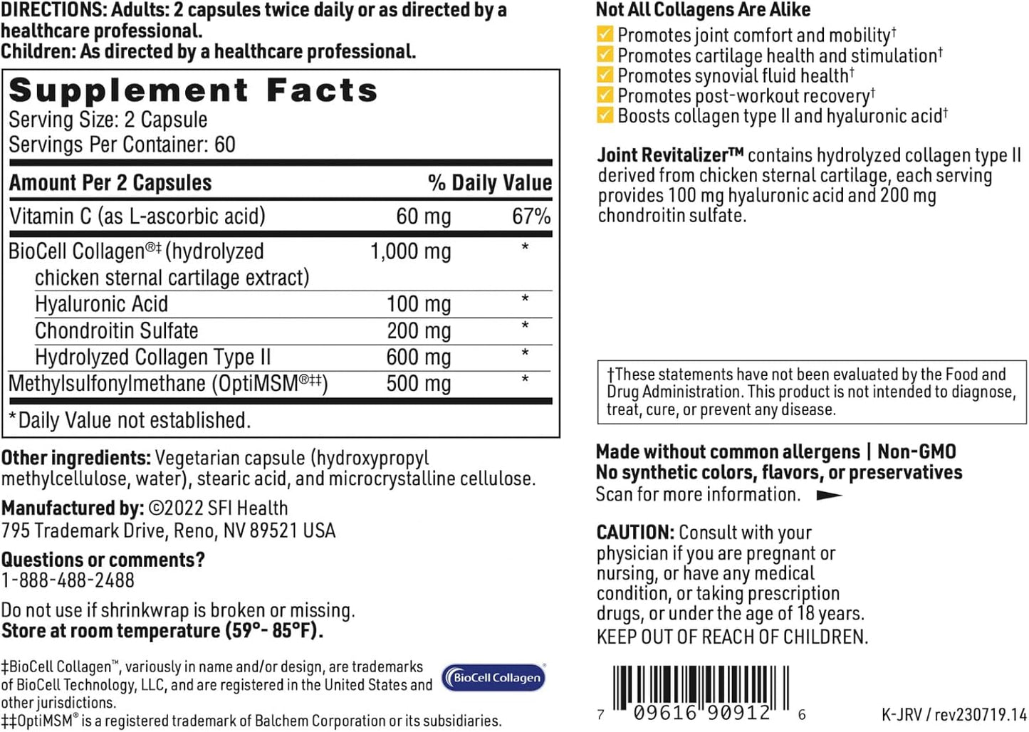 klaire-labs-joint-revitalizer-capsules---hydrolyzed-collagen-peptide-with-chondroitin-msm-hyaluronic-acid-for-connective-tissue-support---hypoallergenic-formula-120-count-5