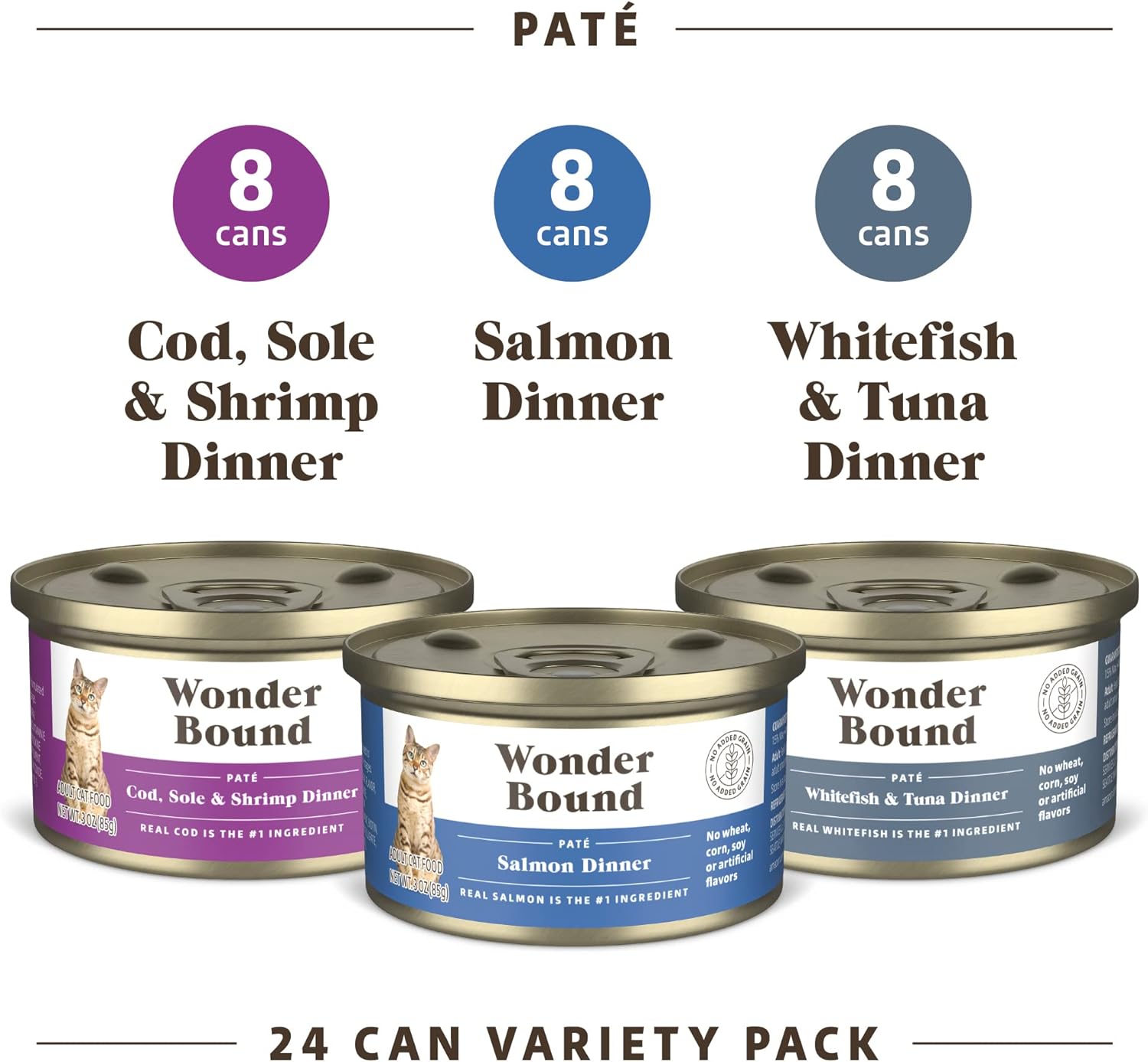 wonder-bound-wet-cat-food-variety-pack-pate---grain-free-3-oz-cans-pack-of-24---cod-sole-shrimp-salmon-white-fish-tuna-3