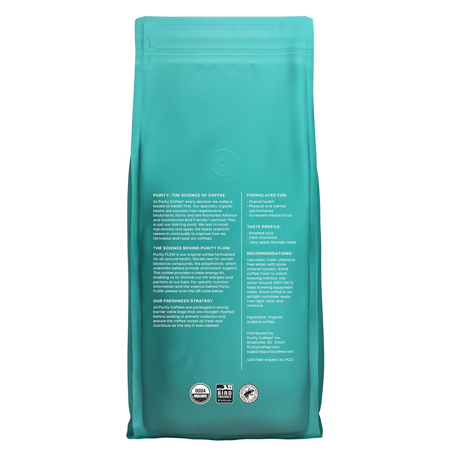 usda-certified-organic-medium-roast-whole-bean-coffee---purity-coffee-flow---specialty-grade-arabica---third-party-tested-for-quality---5-lb-bag-2