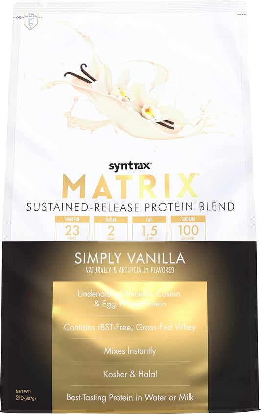 syntrax-nutrition-matrix-simply-vanilla-sustained-release-protein-blend-2-lb---premium-quality-protein-supplement-for-long-lasting-energy-and-muscle-recovery-1