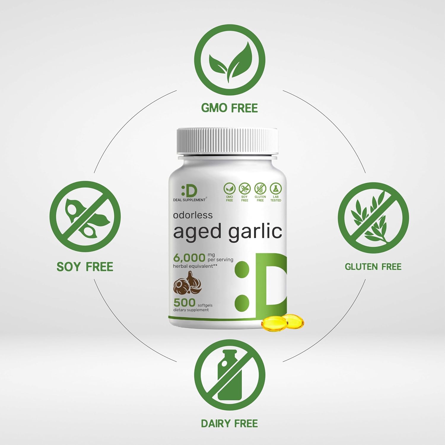 6000mg-odorless-aged-garlic-softgels---500-pills-241-garlic-oil-extract-allium-sativum-source-heart-immune-support---non-gmo-antioxidant-3