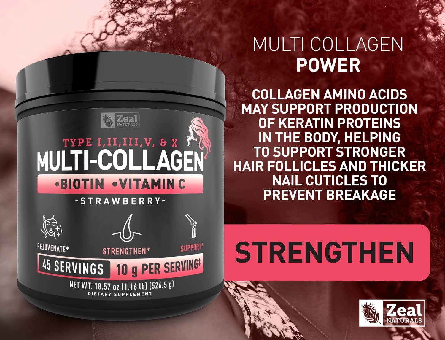 zeal-naturals-multi-collagen-peptides-protein-powder-with-vitamins-for-hair-skin-nails---marine-bovine-chicken-eggshell-strawberry---45-servings-5