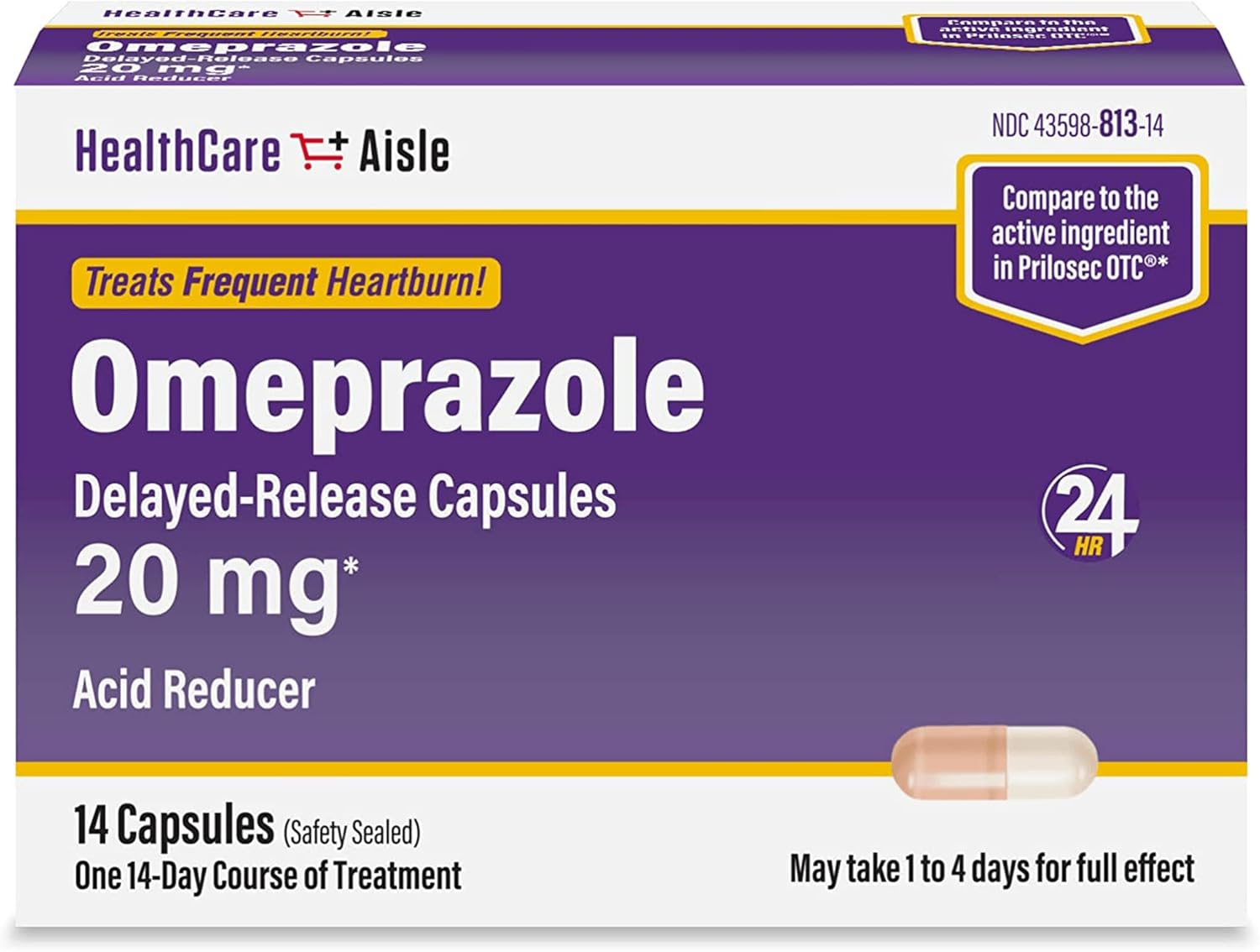 Omeprazole 20 mg - 14 Delayed-Release Capsules - Acid Reducer for Frequent Heartburn - HealthCareAisle - Espot.com.au