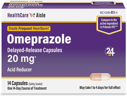 Omeprazole 20 mg - 14 Delayed-Release Capsules - Acid Reducer for Frequent Heartburn - HealthCareAisle - Espot.com.au