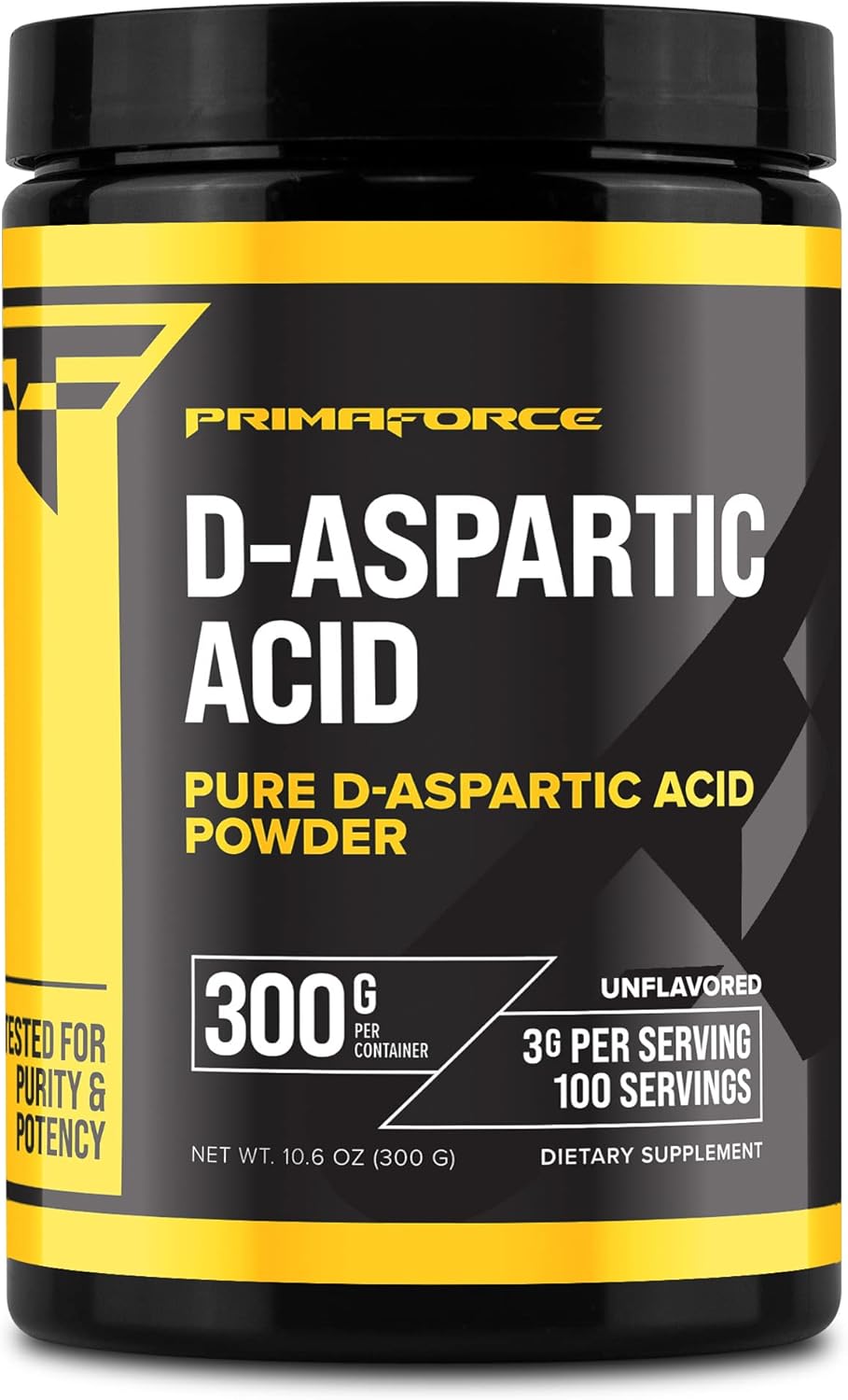 300 Grams Primaforce D-Aspartic Acid Powder - 100 Servings, Unflavored, Vegetarian, Non-GMO Supplement - Espot.com.au