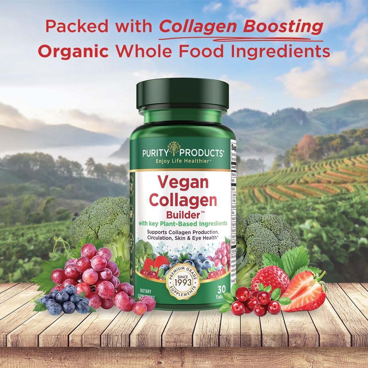 organic-vegan-collagen-builder-with-whole-foods-silica-lutein-vitamin-c-biotin-grape-seed---amino-acids-for-collagen-boost---30-tablets-5