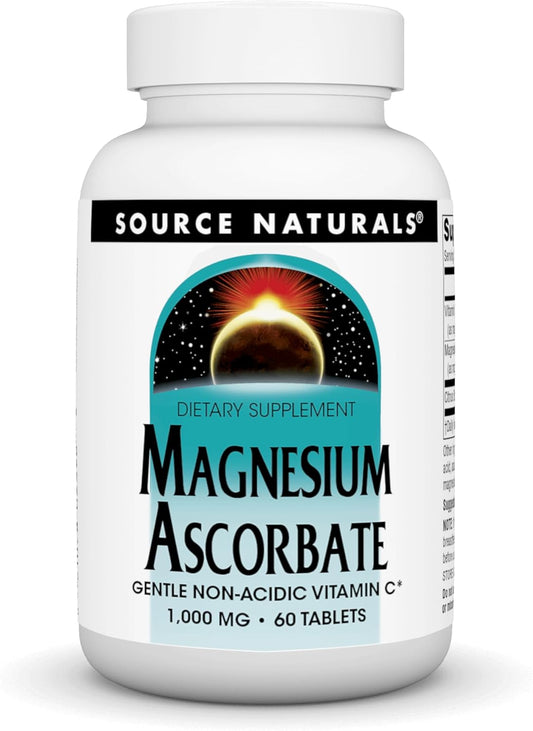 High Strength Non-Acidic Vitamin C Tablets with Magnesium Ascorbate, 1000mg - 60 Count - Espot.com.au