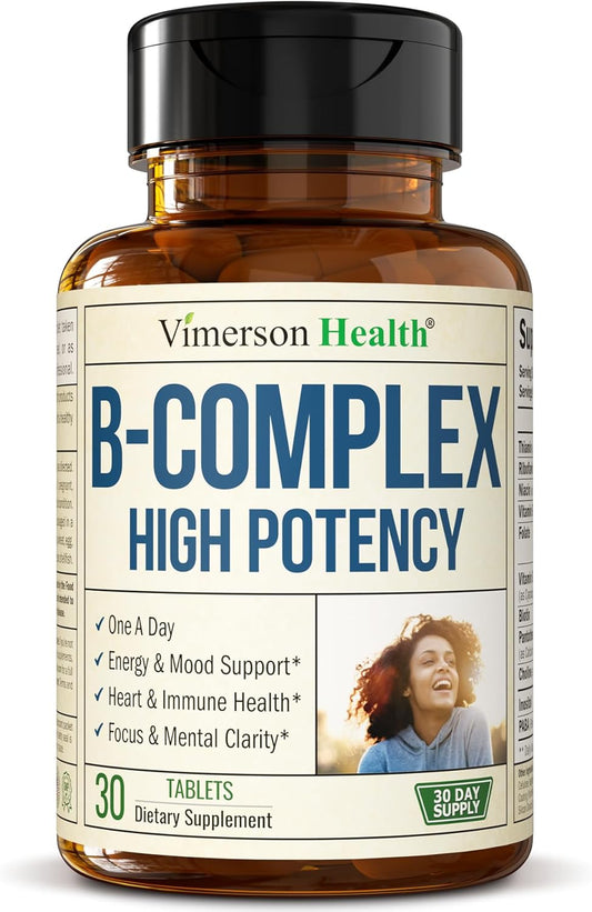 high-potency-vitamin-b-complex-with-b12-niacin-b2-b6-folic-acid-400mcg---energy-mood-support-for-men-women---immune-nervous-system-aid---one-a-day-supplement-by-vimerson-health-1