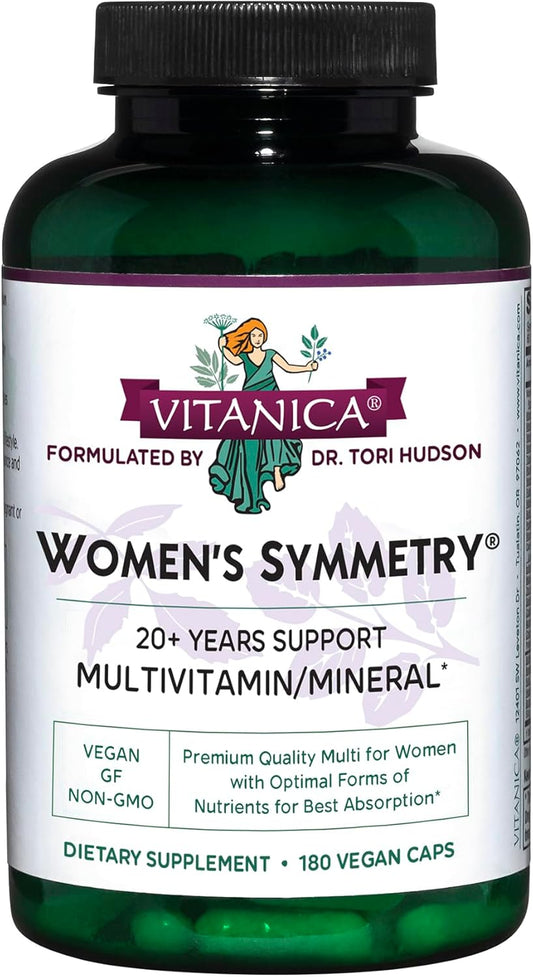 Vitanica Women's Symmetry High Potency Vegan Multivitamin 180 Capsules - Espot.com.au