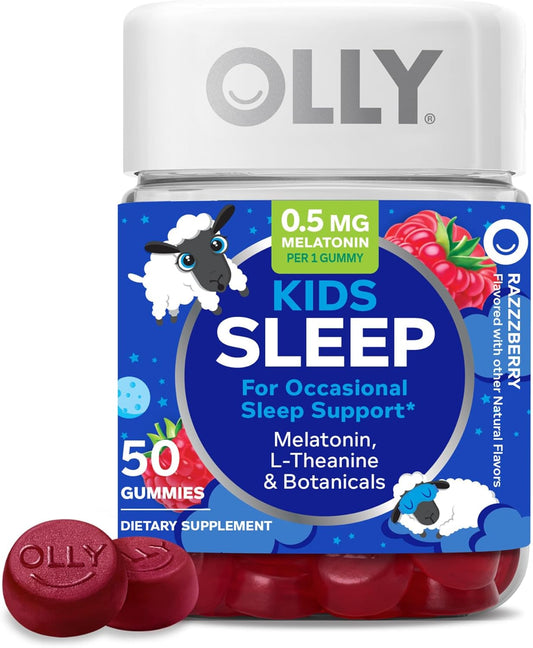 Children's Sleep Support Gummies with Melatonin, L-Theanine, Chamomile, Lemon Balm - 50 Count - Espot.com.au