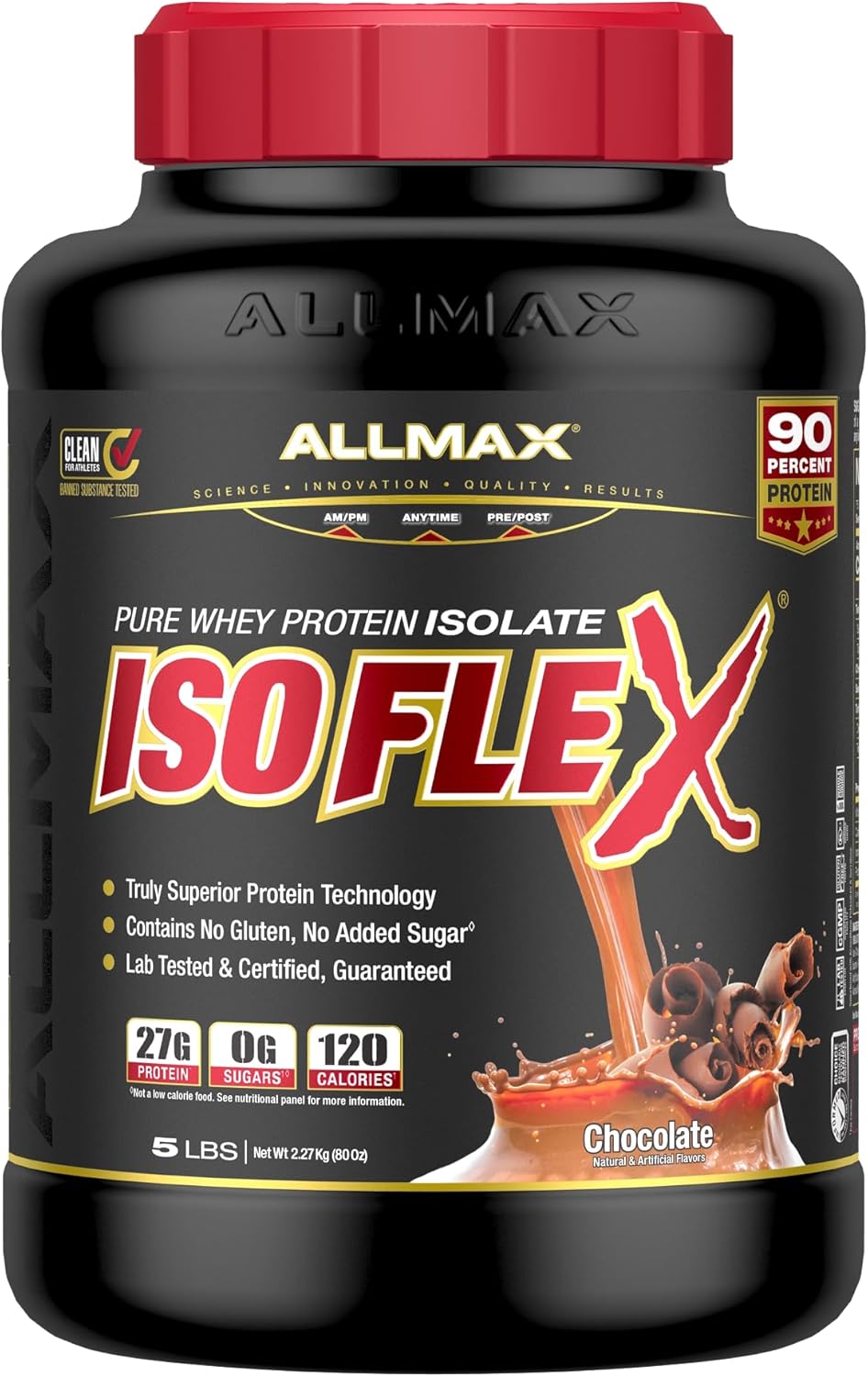 allmax-nutrition-isoflex-whey-protein-powder---chocolate-flavor-5lb---27g-protein-per-serving---whey-protein-isolate-for-muscle-recovery-and-growth-1