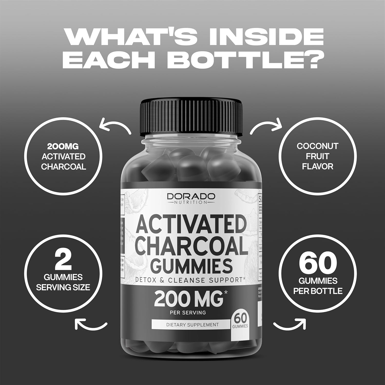 organic-coconut-shell-activated-charcoal-gummies---detox-cleanse-support-for-men-women---200mg-per-serving---non-gmo-gluten-free---natural-fruit-flavor---60-gummies-4