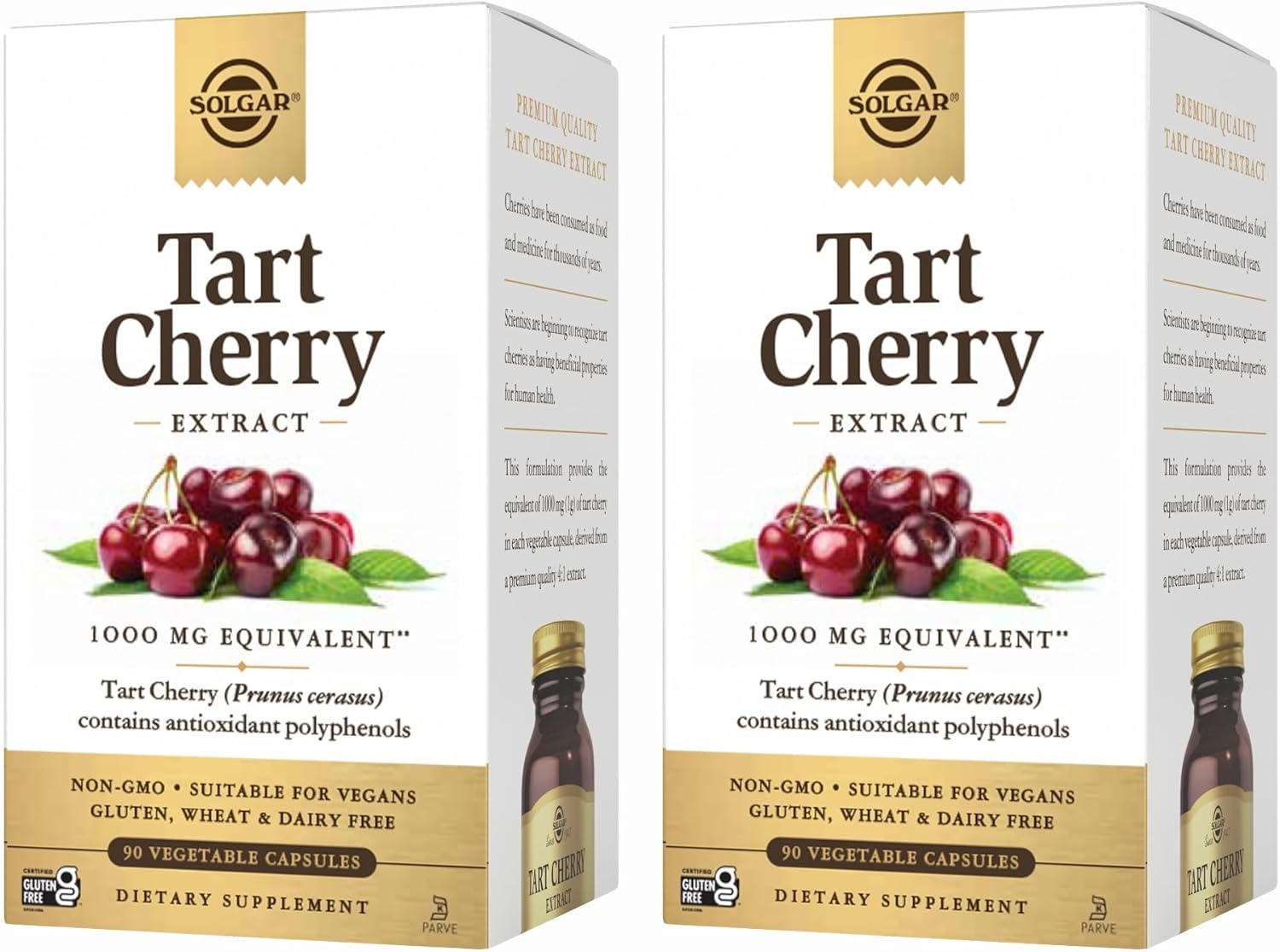 Solgar Tart Cherry Supplement - 180 Capsules, 2 Pack - Non-GMO, Vegan, Gluten-Free, Dairy-Free, Kosher - 180 Servings - Espot.com.au