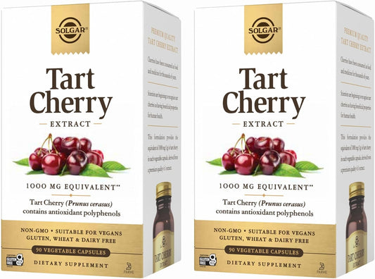 Solgar Tart Cherry Supplement - 180 Capsules, 2 Pack - Non-GMO, Vegan, Gluten-Free, Dairy-Free, Kosher - 180 Servings - Espot.com.au