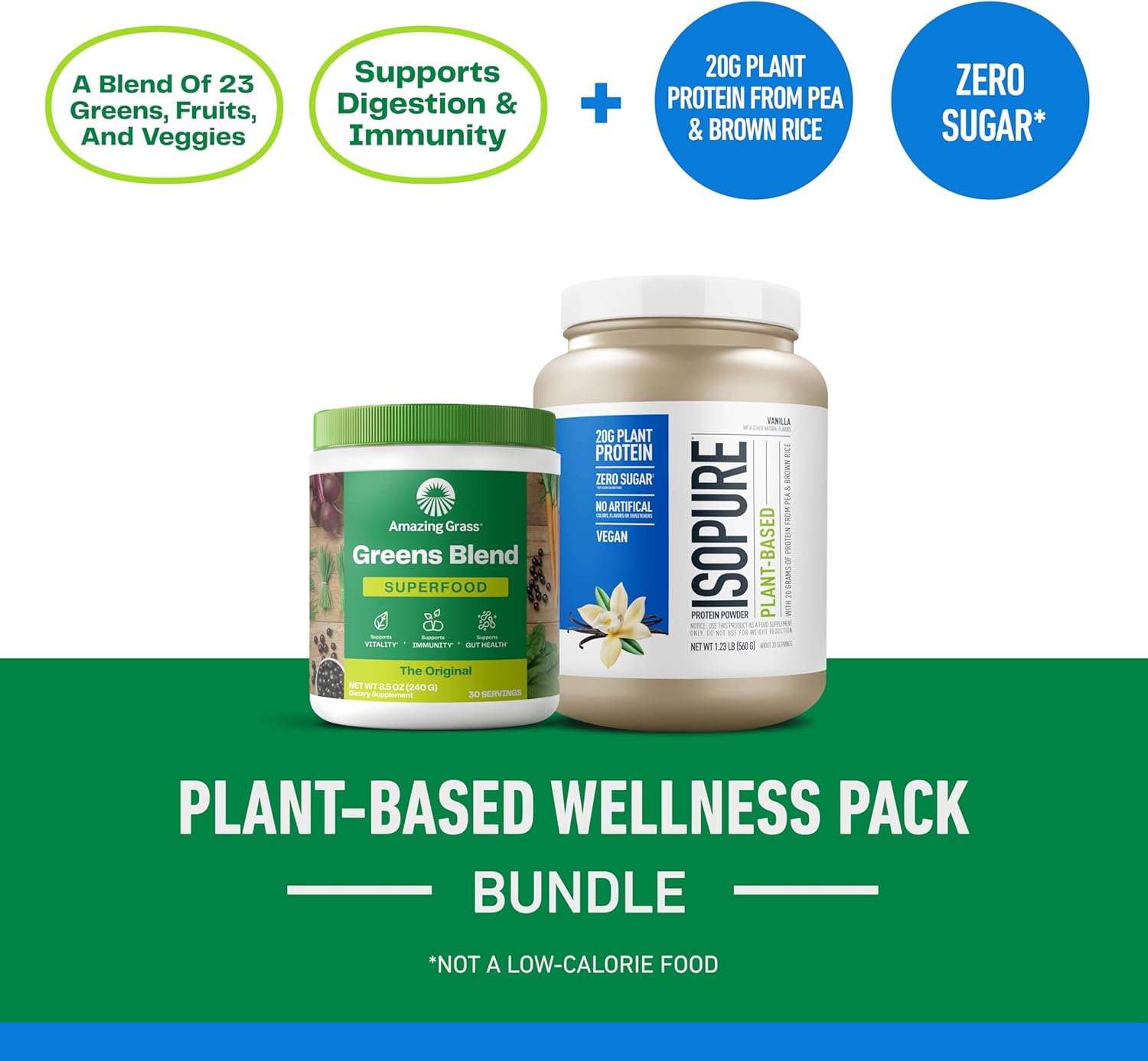 organic-superfood-and-vegan-protein-powder-bundle-amazing-grass-greens-original-and-isopure-vanilla-plant-based-dairy-free-50-servings-2