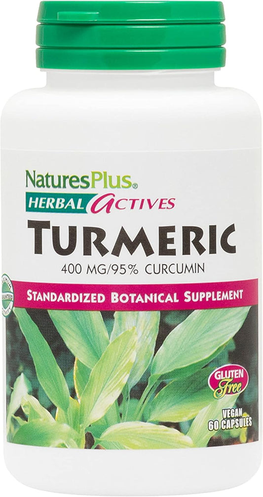 Herbal Actives Turmeric 400mg - 95% Curcumin - 60 Vegan Capsules - Vegetarian & Gluten-Free - Espot.com.au