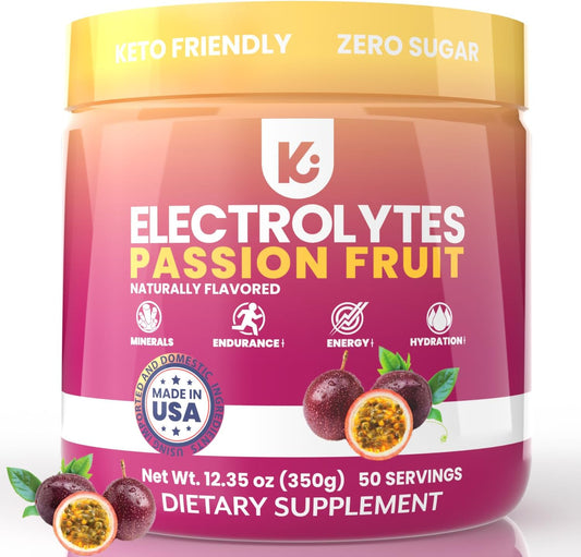 Passionfruit Keto Electrolyte Powder - Sugar-Free Hydration - Sips Like Sunshine - Keto-Friendly Electrolytes Powder - Espot.com.au