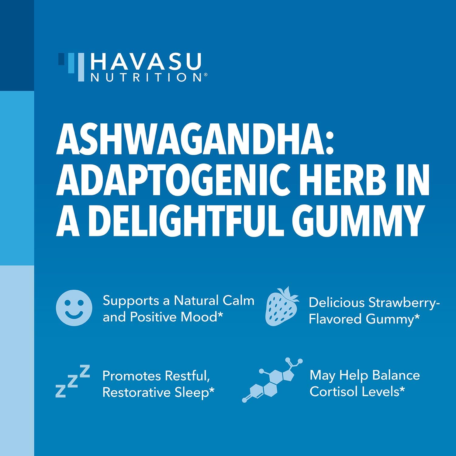 Vegan Ashwagandha Gummies for Stress Relief & Mood Support - Non-GMO Supplement for Relaxation - Withania Somnifera for Better Sleep & Emotional Balance - 1-Month Supply, Strawberry Flavor - Espot.com.au