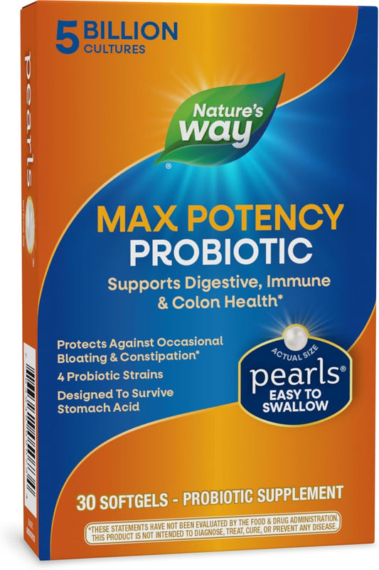 max-potency-probiotic-pearls-for-men-and-women---digestive-immune-colon-health-support---5-billion-live-cultures---30-softgels---no-refrigeration-needed-1