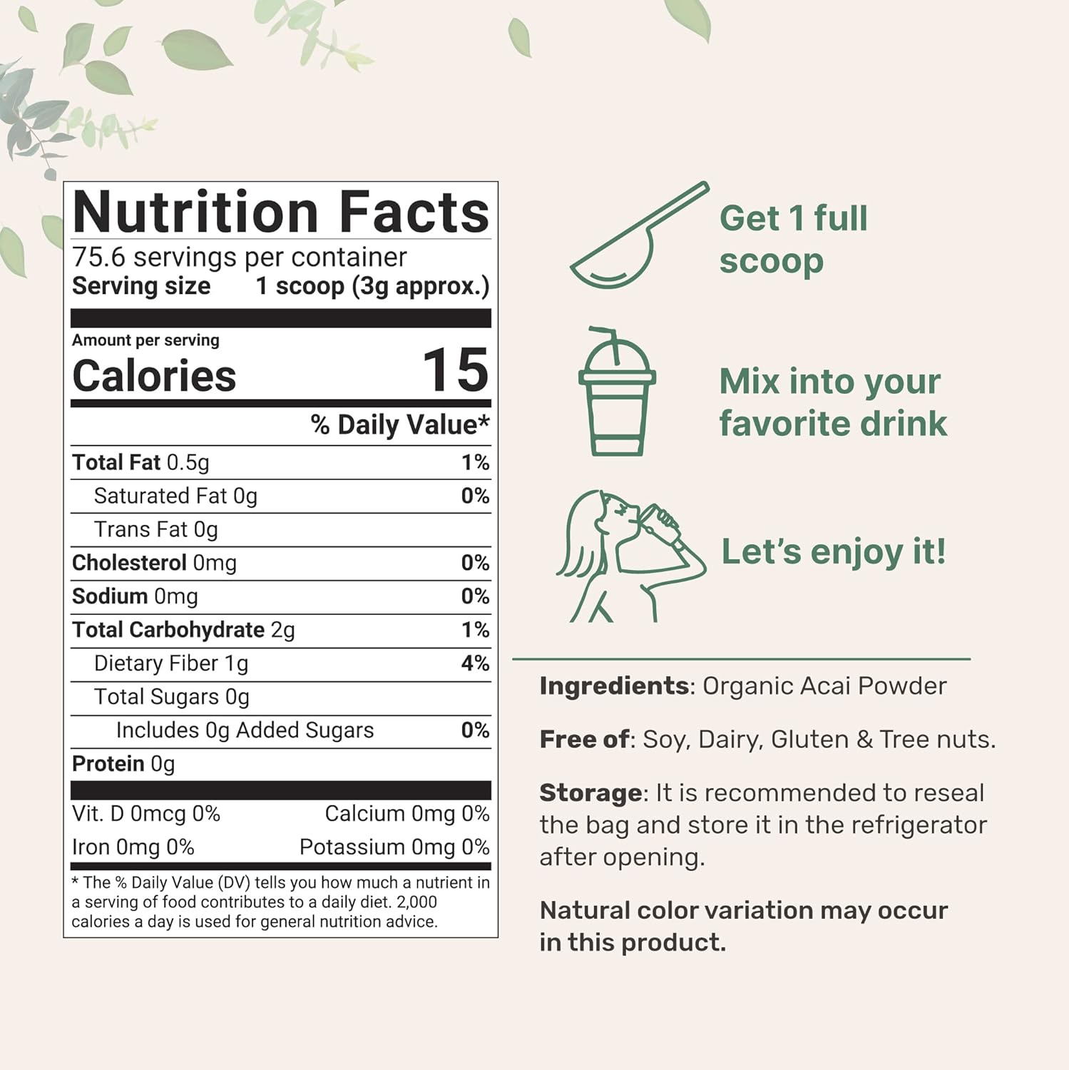 organic-acai-powder-8oz---100-natural-freeze-dried-wildberry-source-for-drinks-smoothies---no-additives-non-gmo-vegan---great-flavor-boost-2