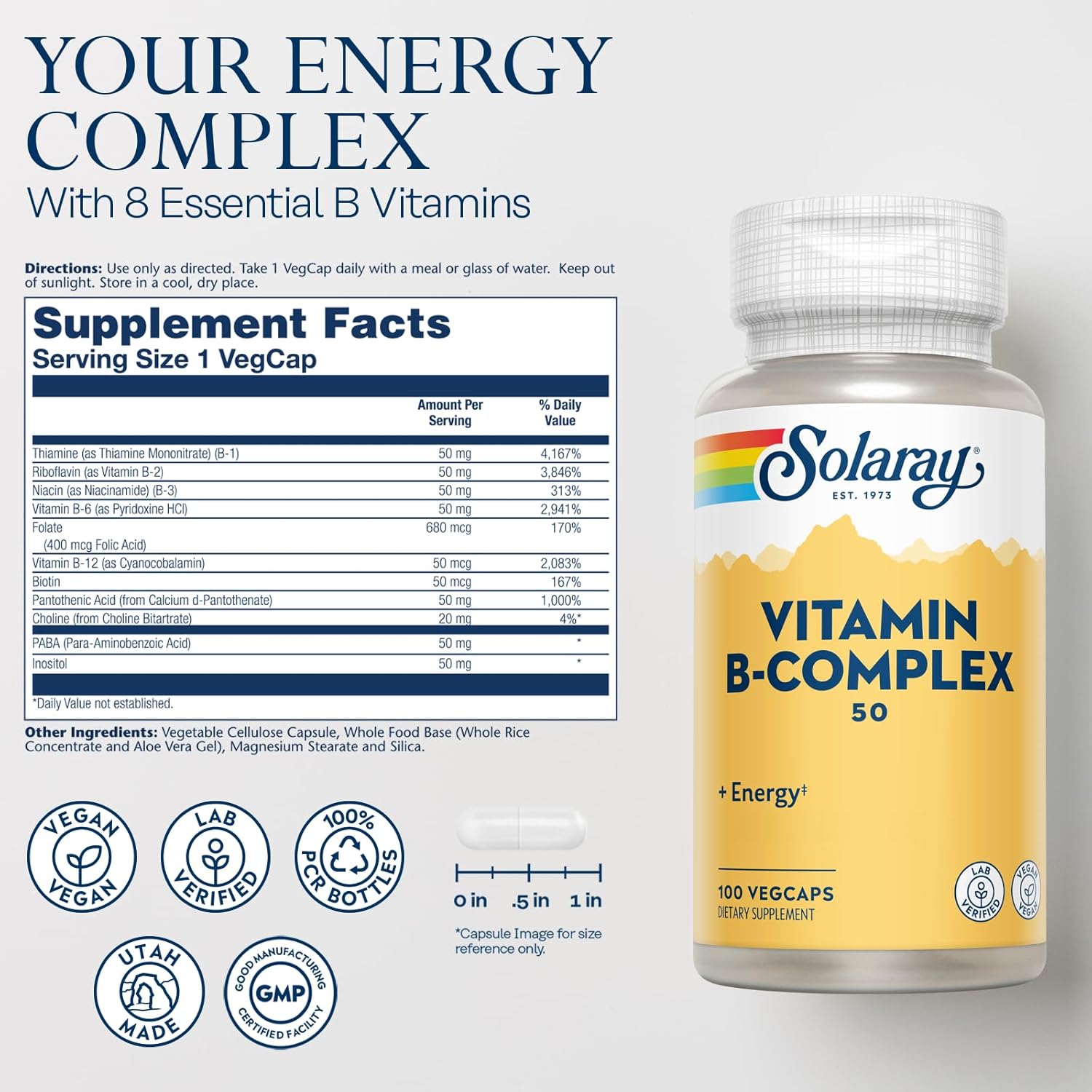 vegan-vitamin-b-complex-50mg-supplement-for-energy-and-nerve-health---supports-metabolism-with-b12-b1-b6-niacin-folic-acid-biotin---100-vegcaps-by-solaray-2