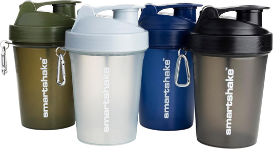 set-of-4-smartshake-lite-protein-shaker-bottles---400ml-135oz---leakproof-screw-on-lid---bpa-free---mist-grey-army-green-black-navy-blue---unisex-1